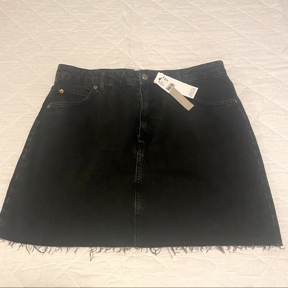 TOPSHOP Black denim skirt